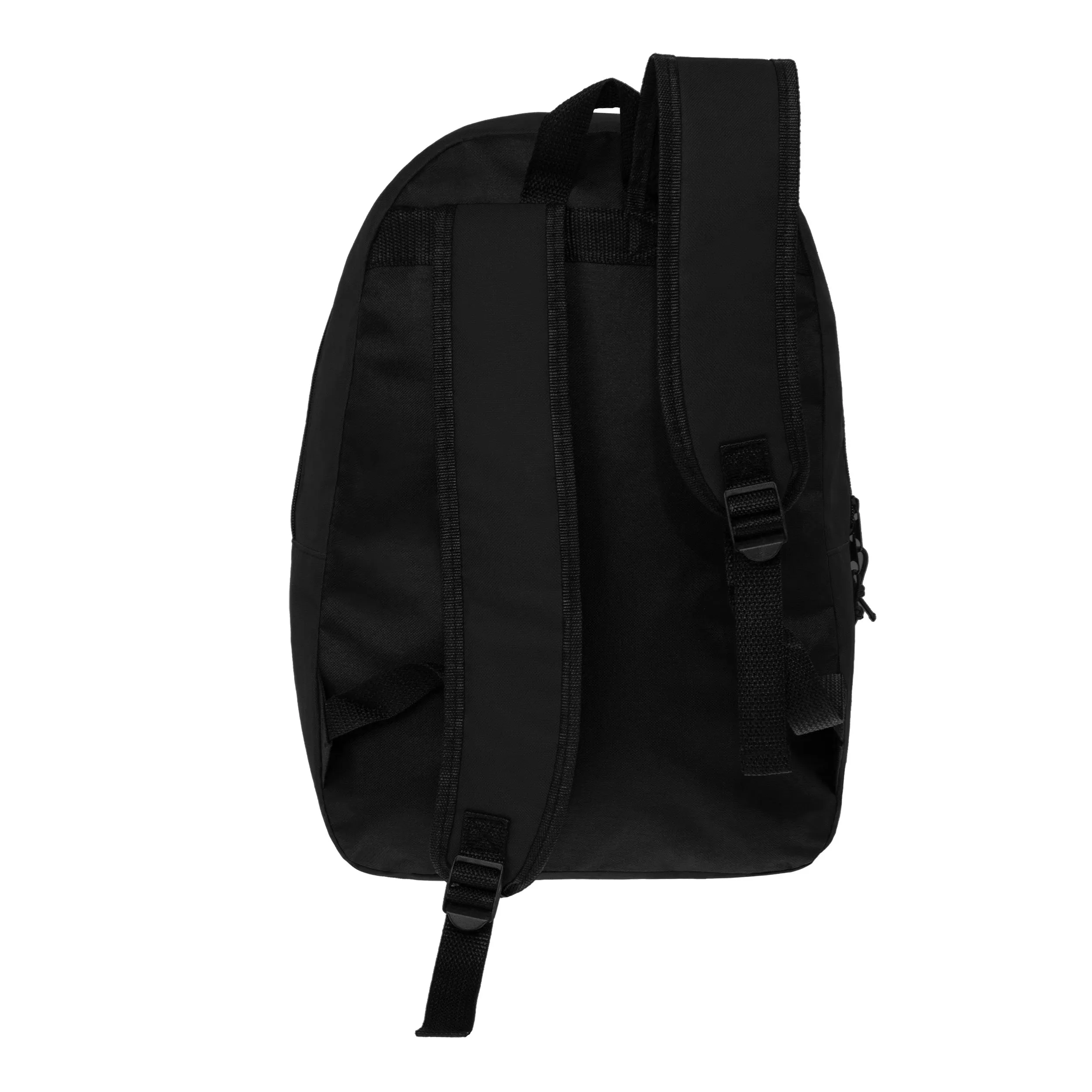 17" Kids Basic Wholesale Backpack in Black - Bulk Case of 24