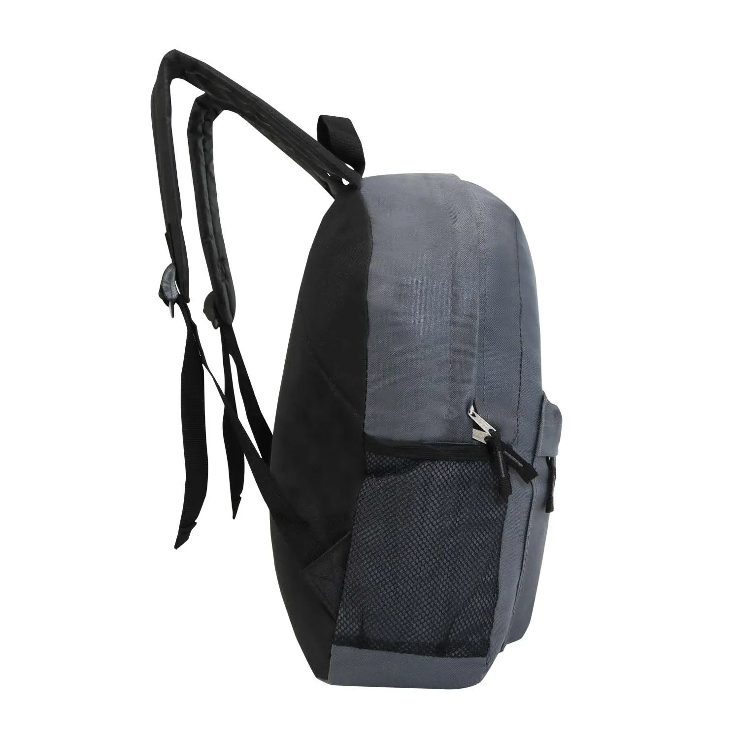 17" Wholesale Classic Charcoal Backpacks - Bulk Case of 24 Bookbags