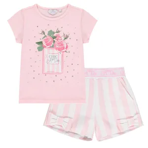 A DEE - Frances Stripe Short Set - Pink