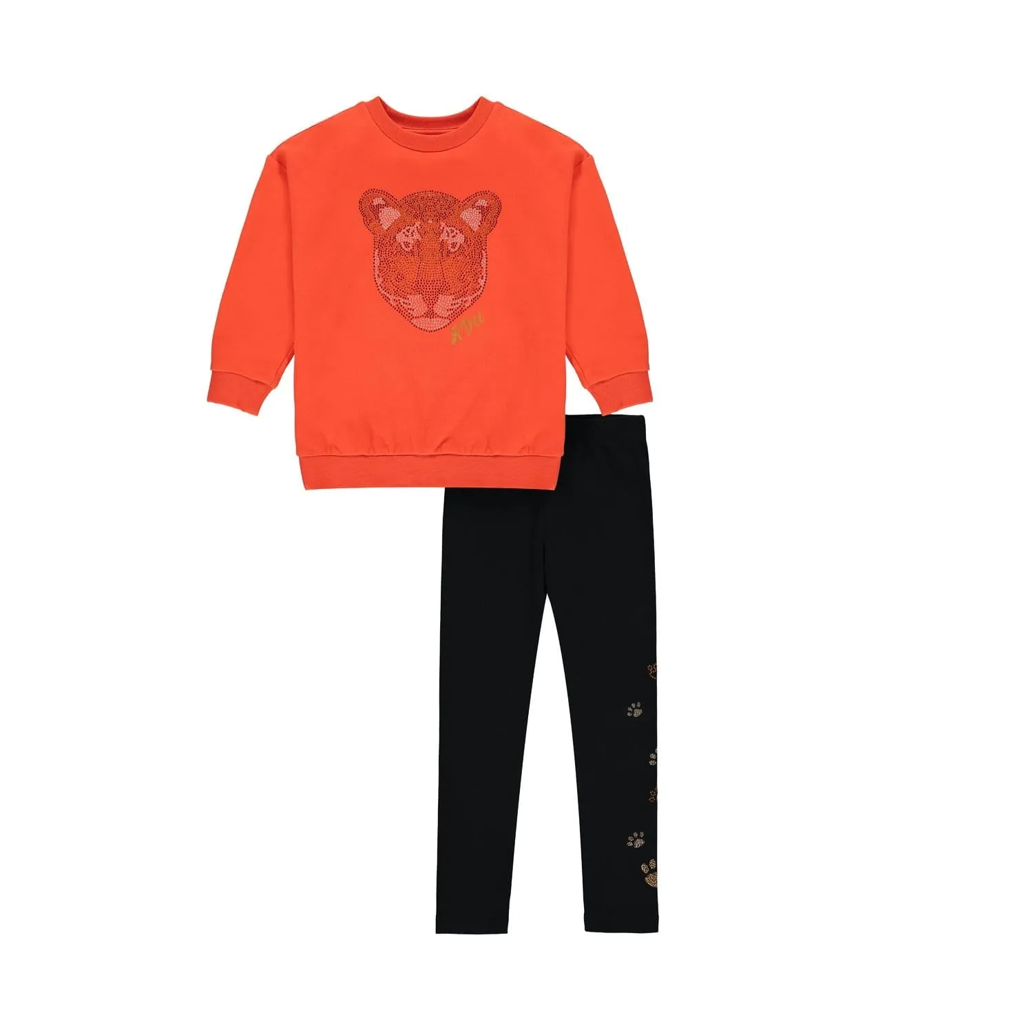 A DEE - Leopard Head Legging Set - Orange