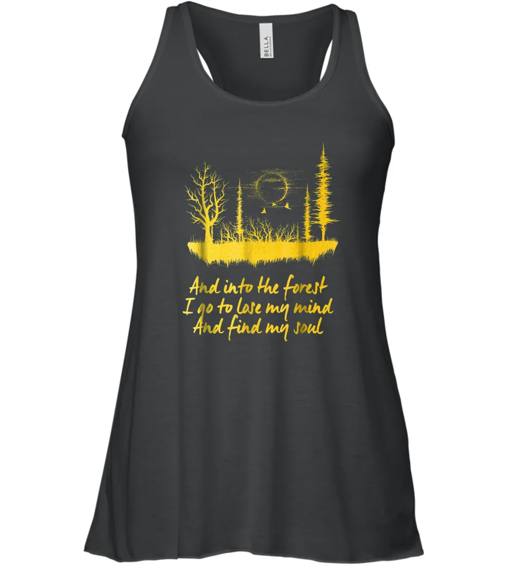 And Into The Forest I Go Adventure Lover Women Racerback Tank