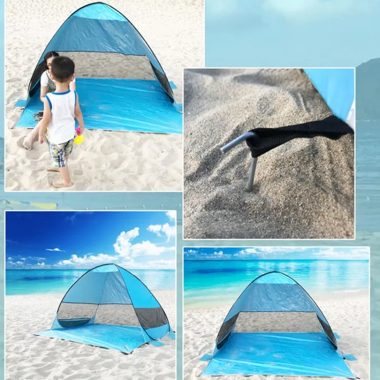 Automatic Instant Pop Up Tent Potable Beach Tent,Size:, Color: Orange Stripe