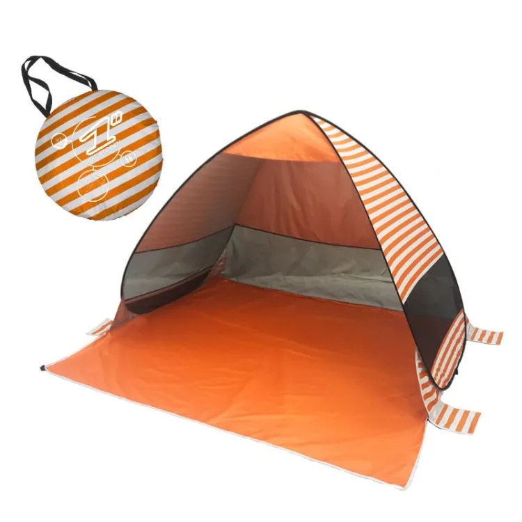 Automatic Instant Pop Up Tent Potable Beach Tent,Size:, Color: Orange Stripe