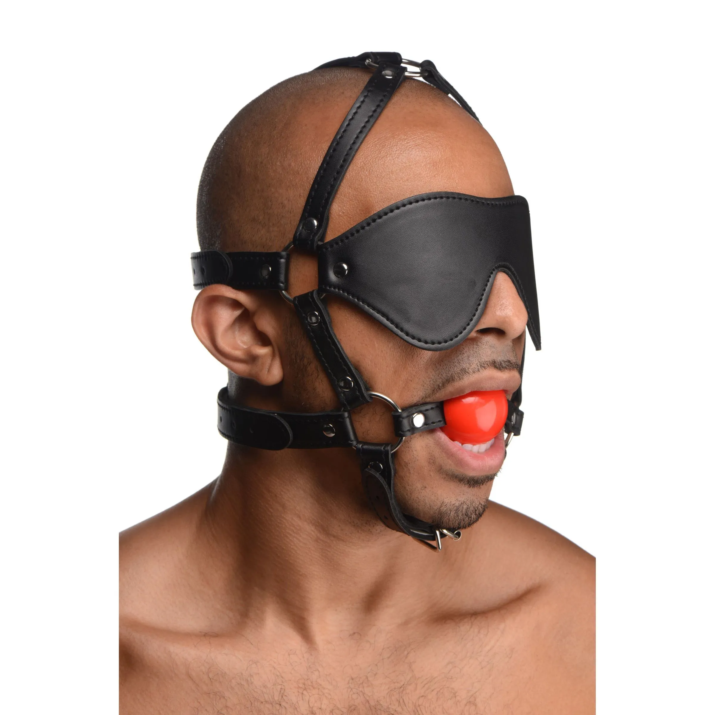 Blindfold Harness and Ball Gag