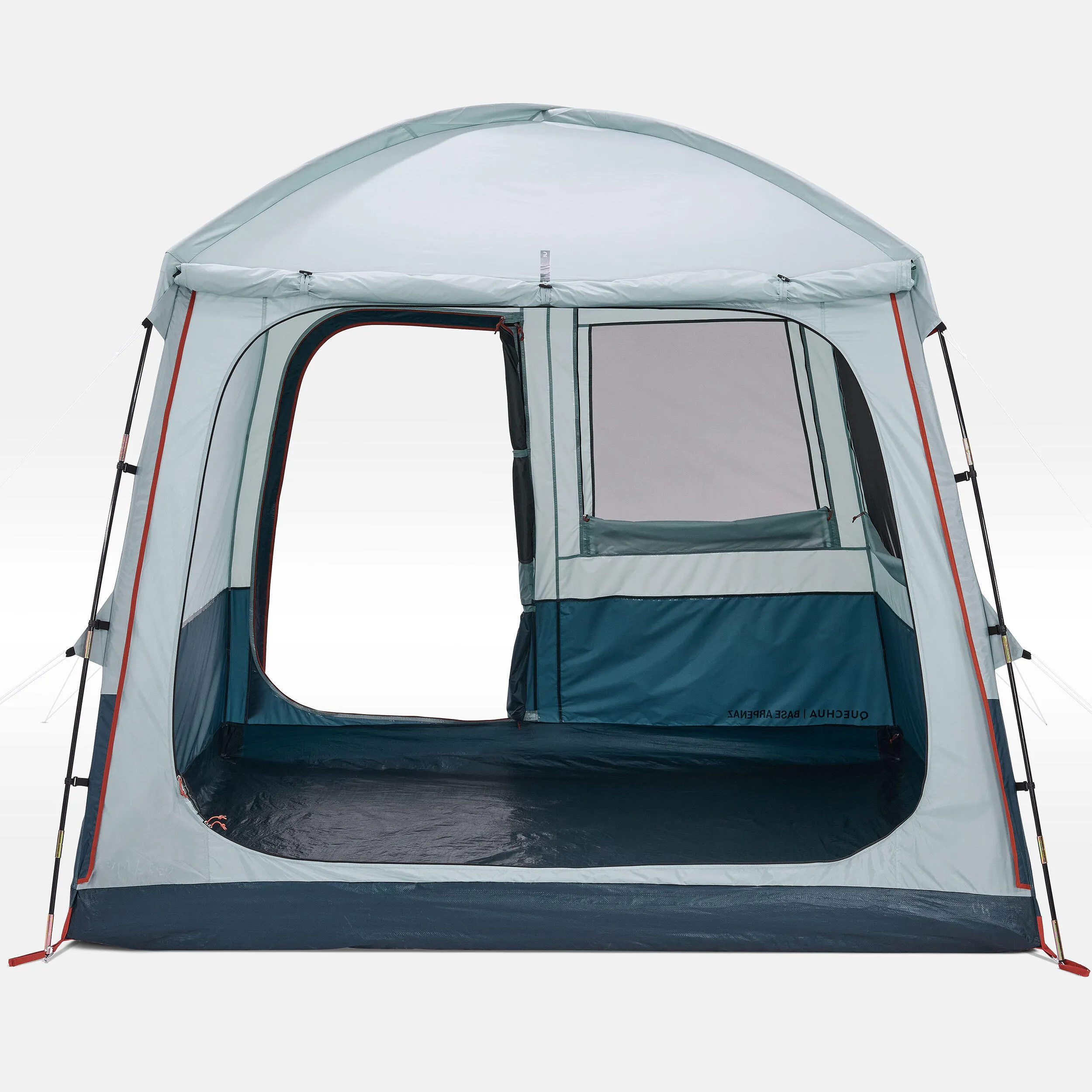 Camping tent Quechua Arpenaz Base 6-person, dark turquoise/gray green