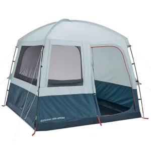 Camping tent Quechua Arpenaz Base 6-person, dark turquoise/gray green