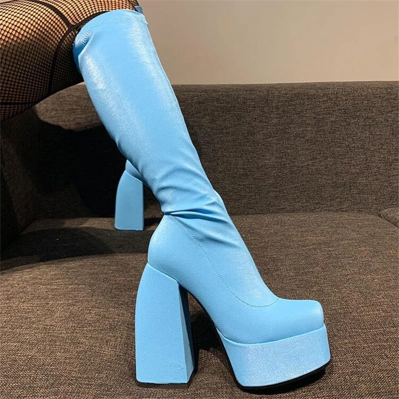 Candy Coated Chunky Platform Boots