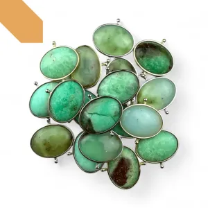 CHOOSE YOUR OWN Gold Chrysoprase Oval Crystal Element – Groups AA-GG