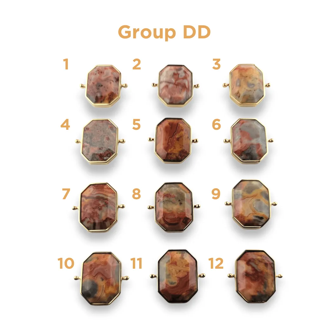 CHOOSE YOUR OWN Gold Crazy Jasper Octangle Crystal Element – Groups AA-EE