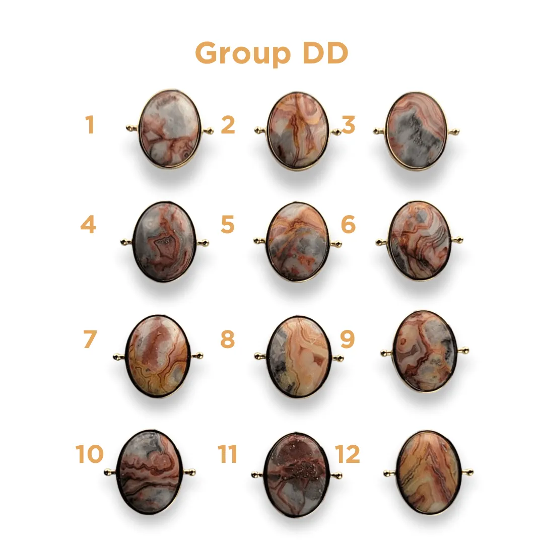 CHOOSE YOUR OWN Gold Crazy Jasper Oval Crystal Element – Groups AA-HH