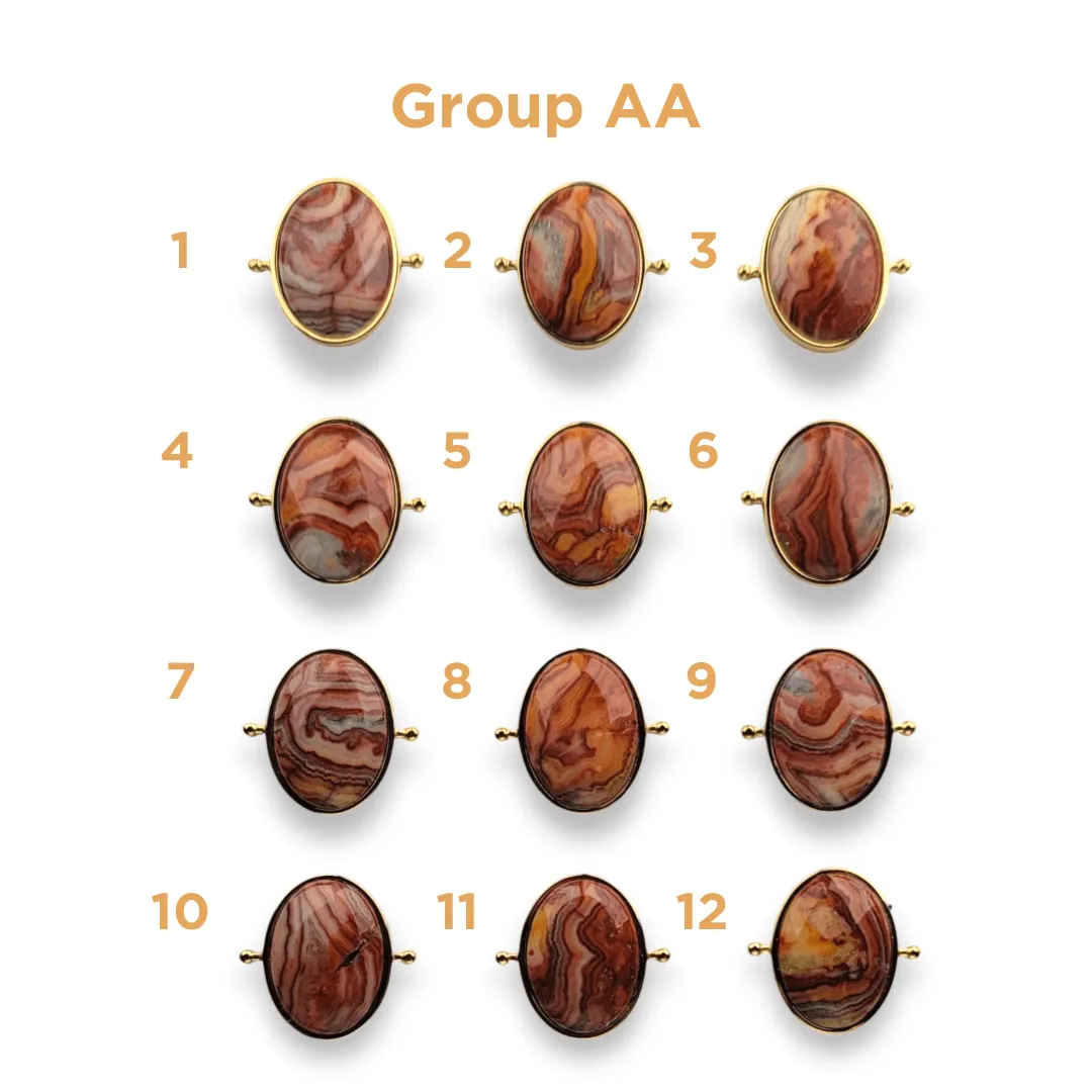 CHOOSE YOUR OWN Gold Crazy Jasper Oval Crystal Element – Groups AA-HH