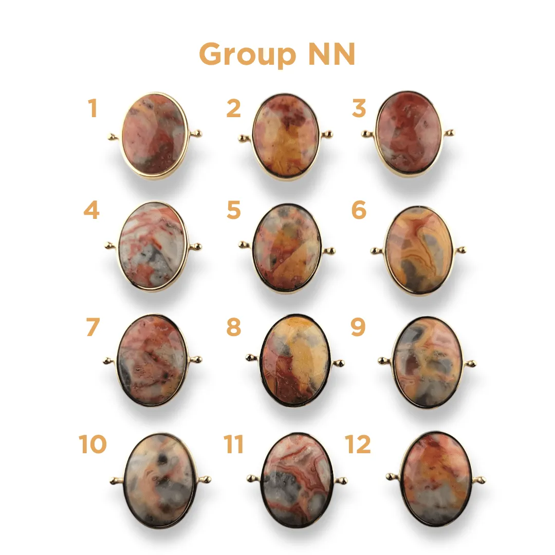 CHOOSE YOUR OWN Gold Crazy Jasper Oval Crystal Element – Groups KK-RR