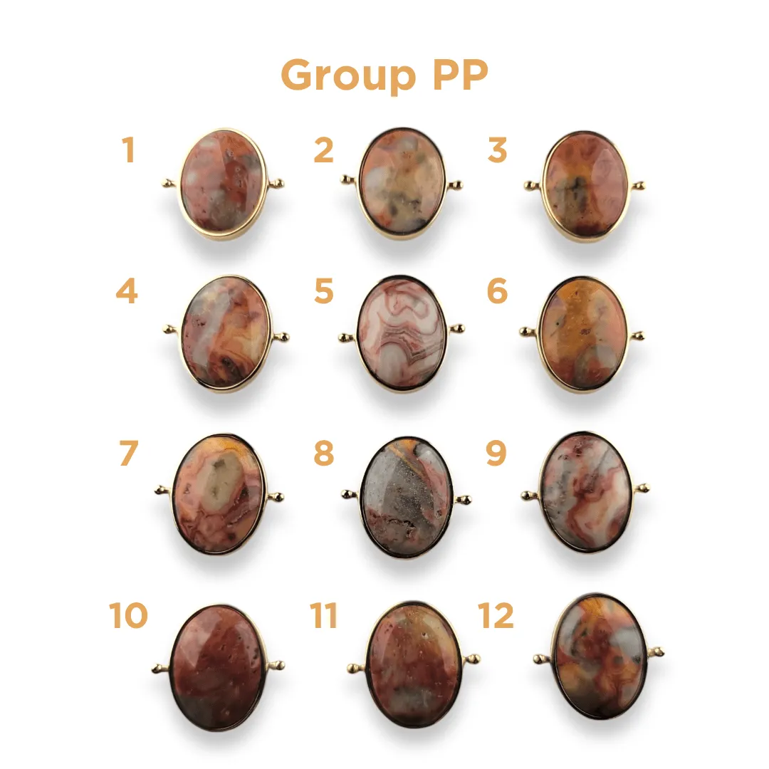 CHOOSE YOUR OWN Gold Crazy Jasper Oval Crystal Element – Groups KK-RR