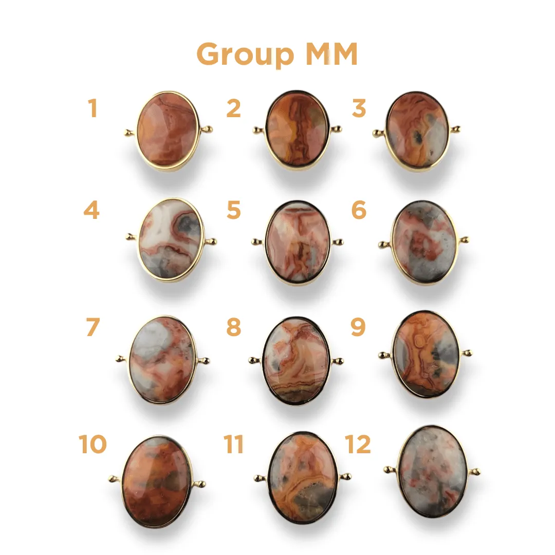 CHOOSE YOUR OWN Gold Crazy Jasper Oval Crystal Element – Groups KK-RR