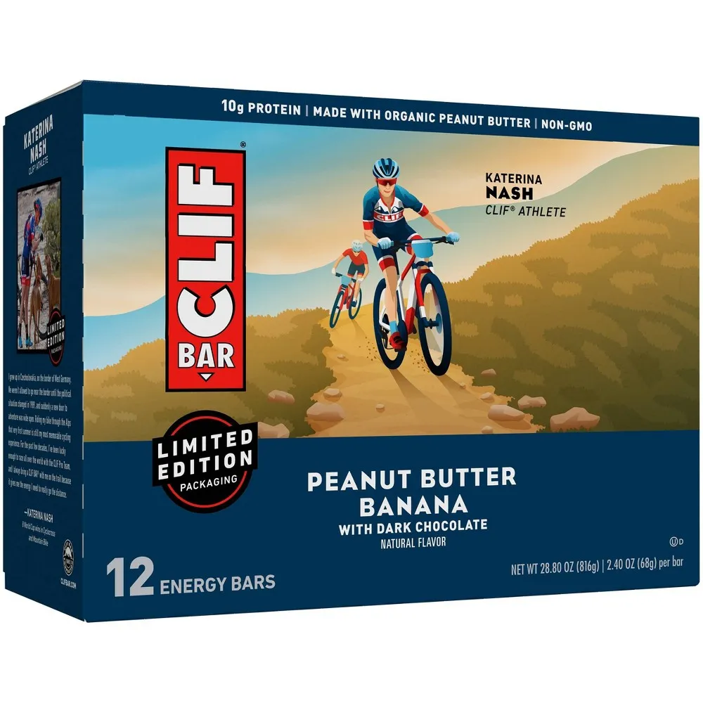 Clif Bar 432888 Peanut Butter Banana with Dark Chocolate Energy Bar