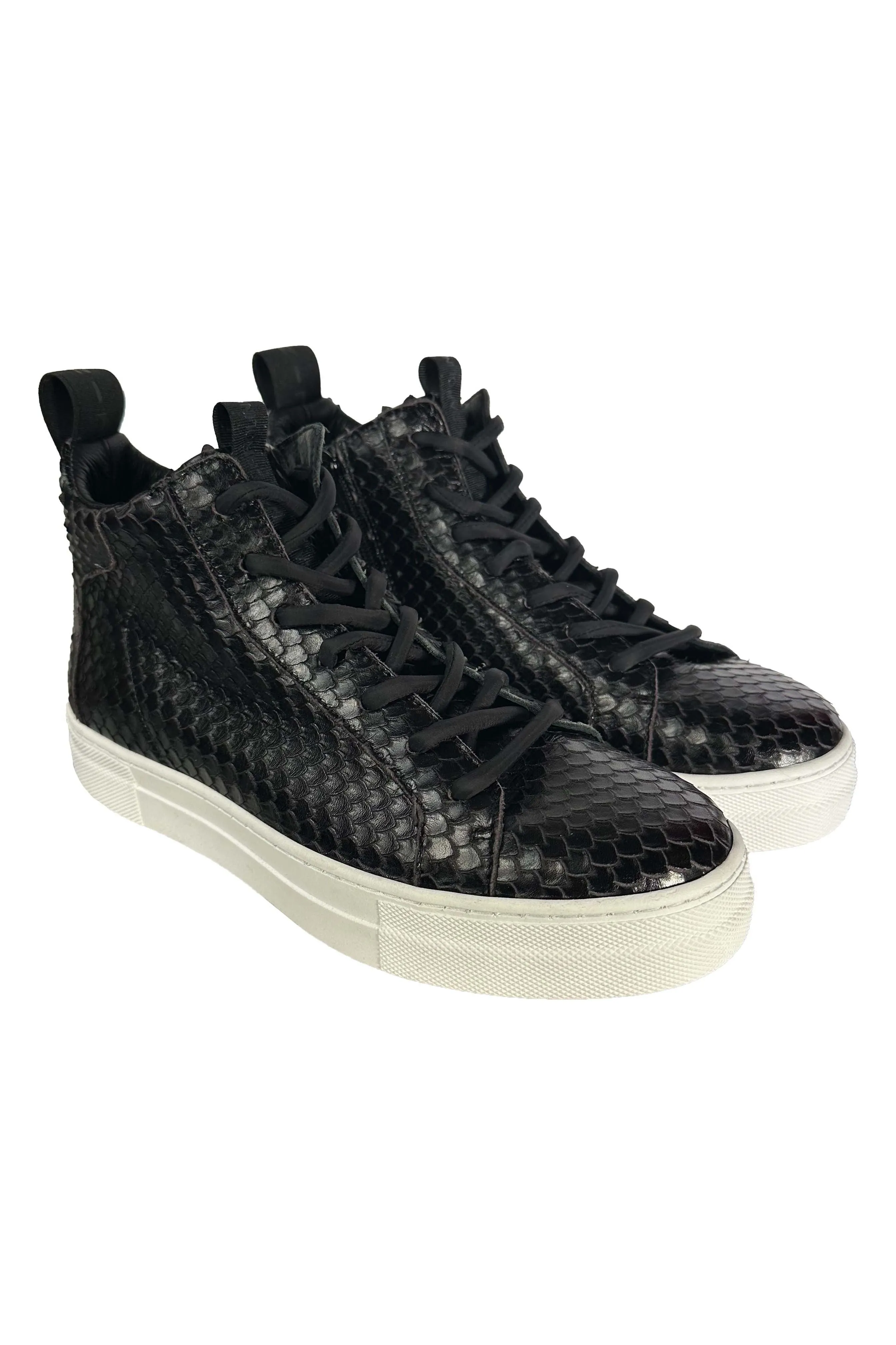 Donna Carolina Edith Snake High Top Sneakers 42.168.140-004 | Denver Nero Soula Elba | Clearance Final Sale