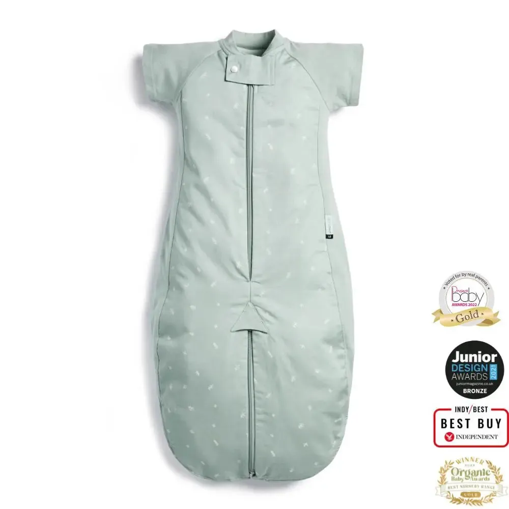 ErgoPouch - Organic All Year Short Sleeved 2 in 1 Sleeping Suit Bag - Sage - 1.0 TOG