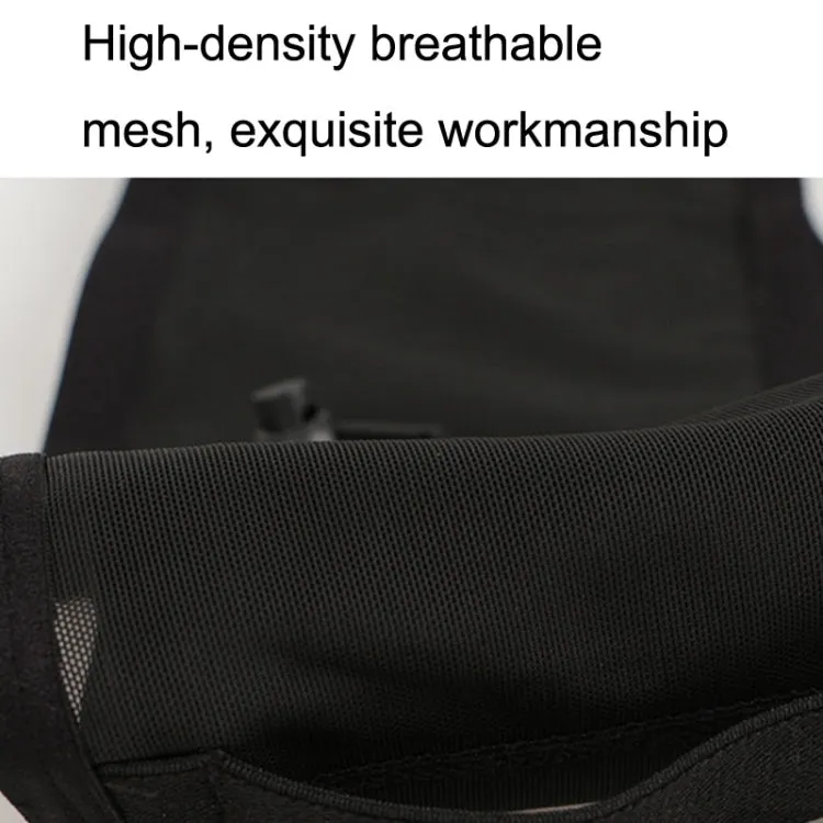 Large Capacity Elastic Mesh Close-fitting Mobile Phone Bag Cycling Mountaineering Kettle Bag, Size: L(Black White)