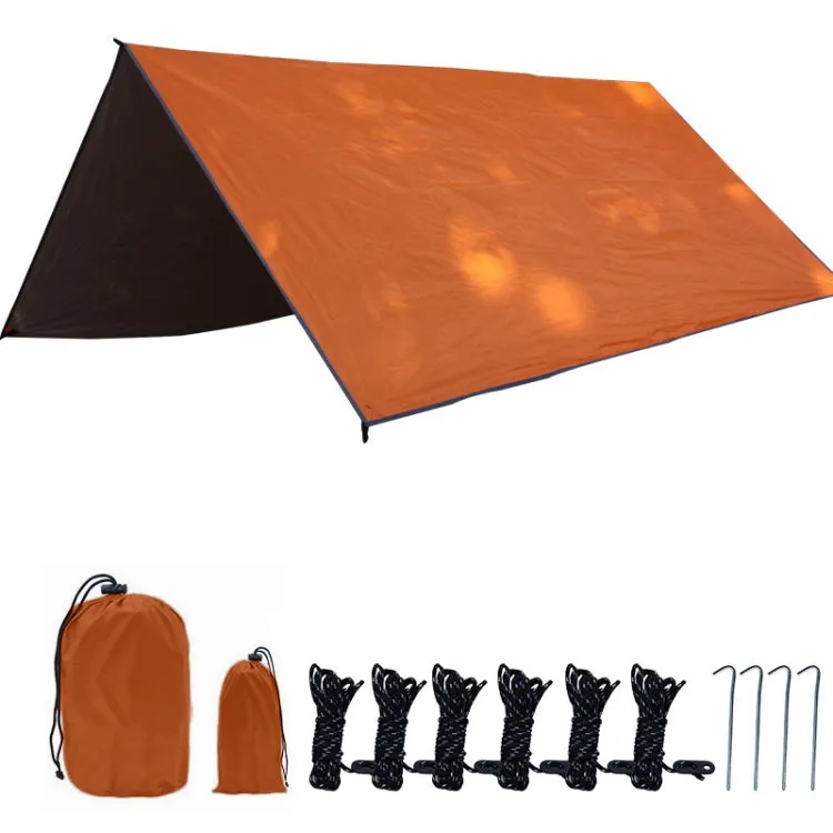 Outdoor Camping Supplies Multifunctional Camping Sunshade Waterproof And Moisture-Proof Mat Ultra-Light Sky,Size: 300 x 300cm (Orange)