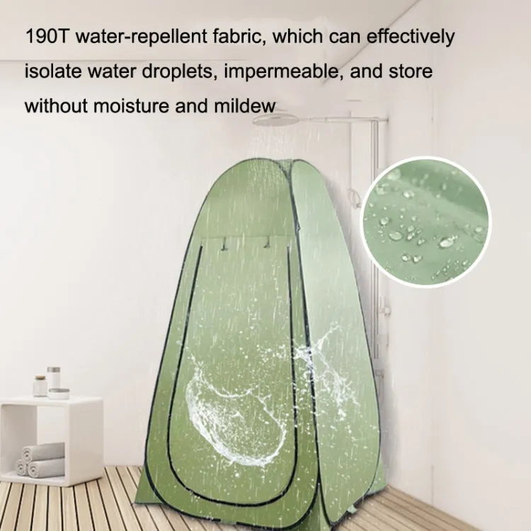 Outdoor Camping Toilet Changing Tent Automatic Shower Bathing Tent, Style: Single Person(Oily Green)