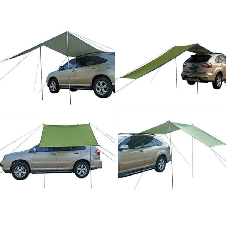 Outdoor Picnic Camping Tent On The Side Of The Car Rain-proof Sunshade Canopy 200x440cm(Black)