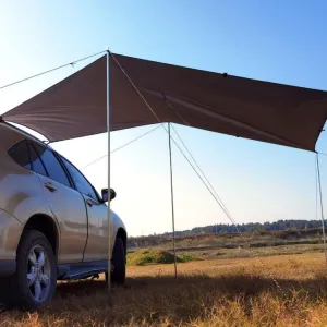 Outdoor Picnic Camping Tent On The Side Of The Car Rain-proof Sunshade Canopy 200x440cm(Dark Gray)