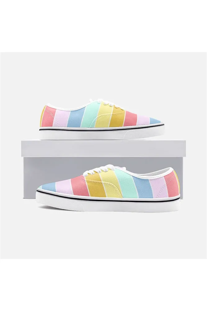 Pastel Rainbow Unisex Canvas Shoes