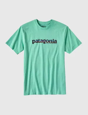 Patagonia 73 Text Logo T-Shirt - Galah Green