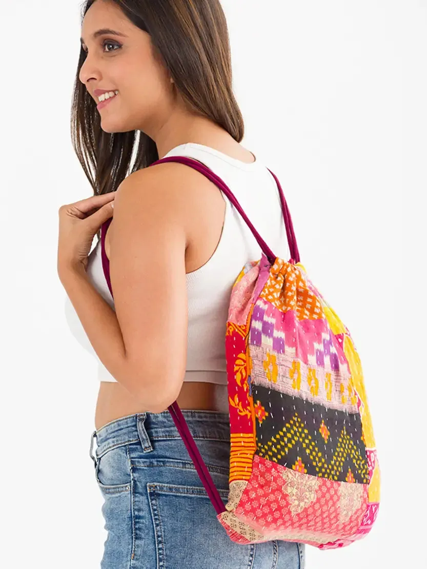 Quinn Patchwork Kantha Backpack