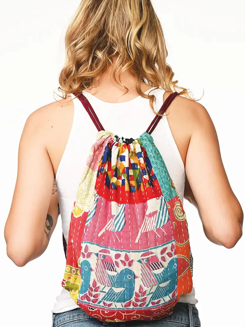 Quinn Patchwork Kantha Backpack