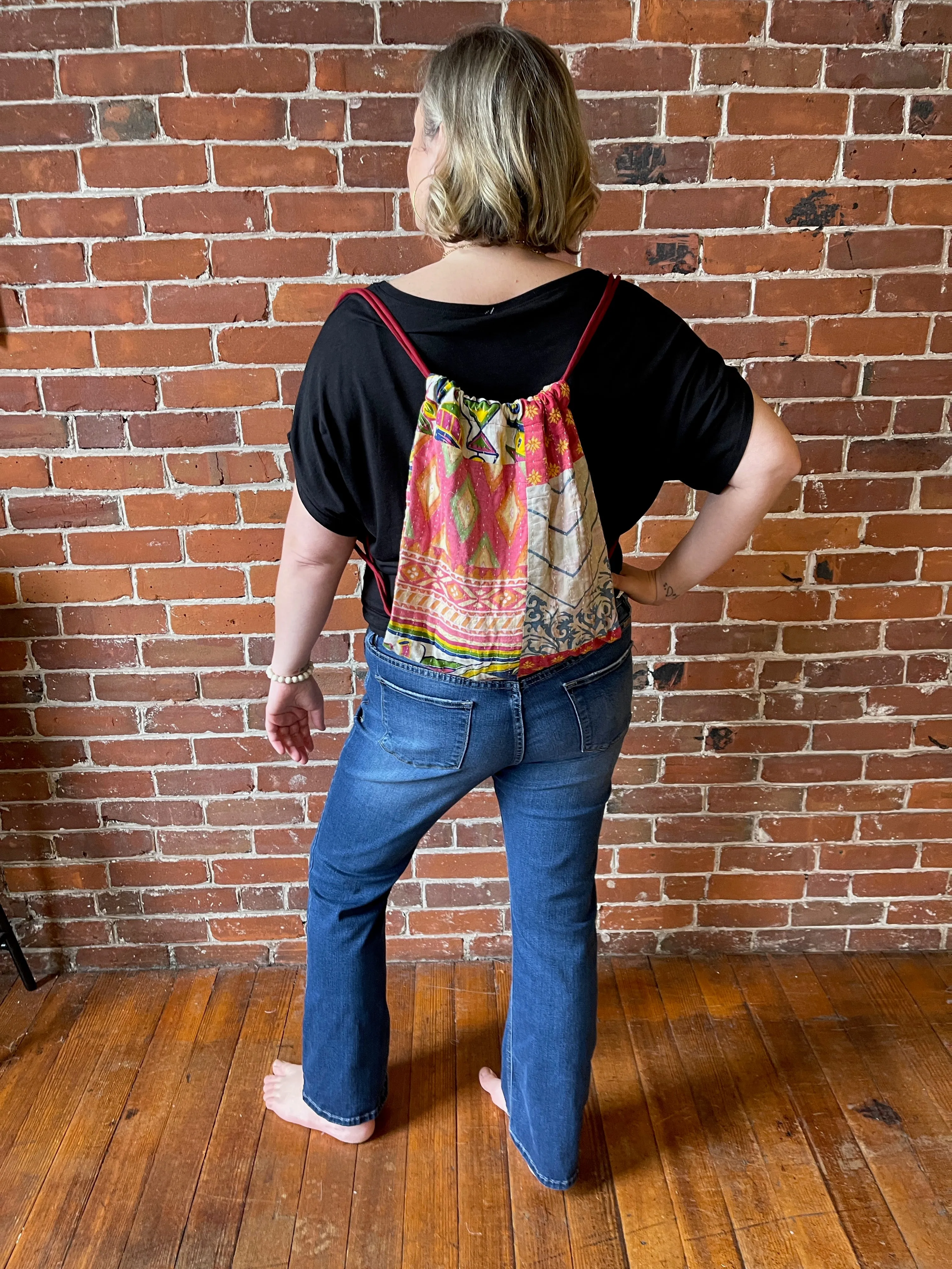 Quinn Patchwork Kantha Backpack