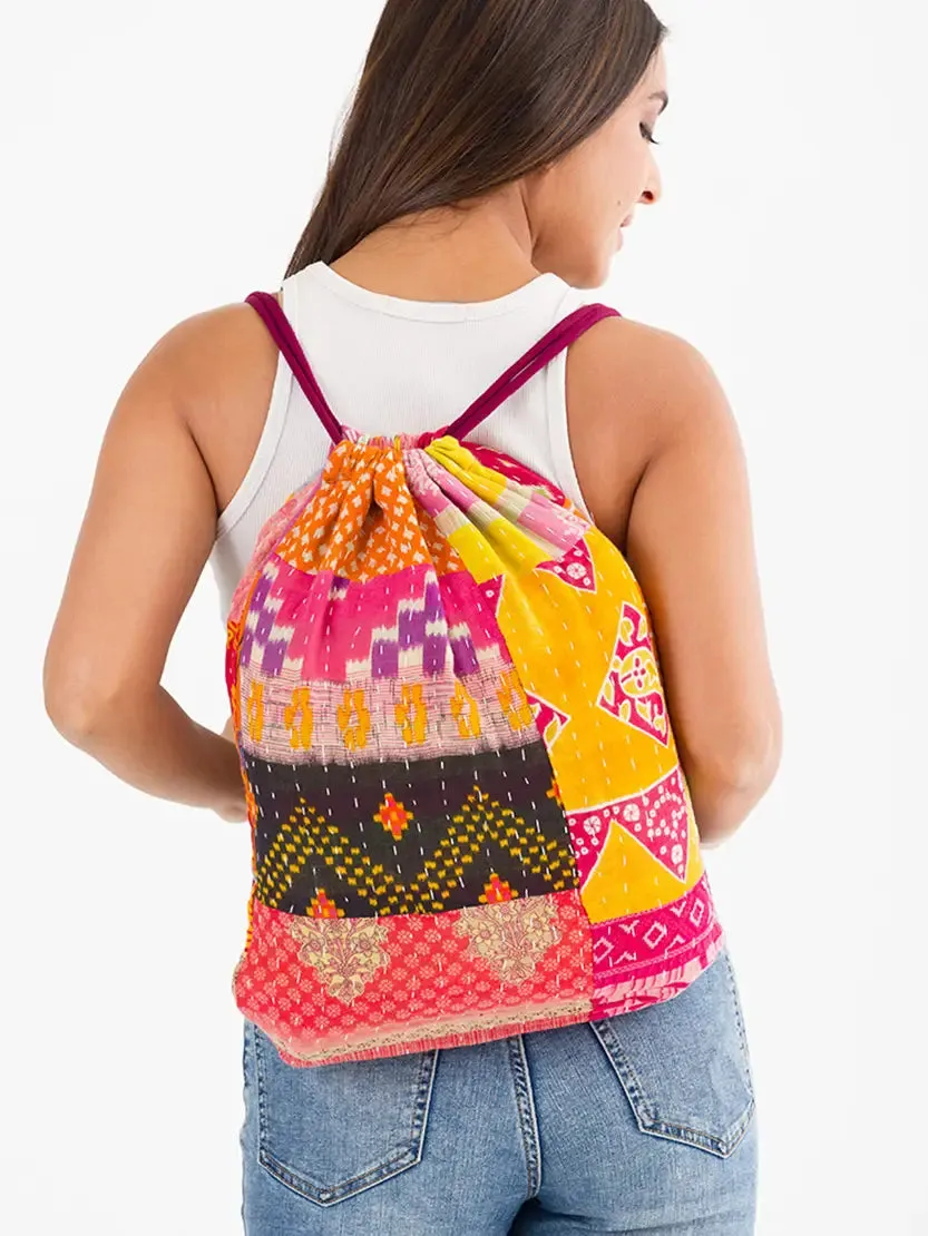 Quinn Patchwork Kantha Backpack