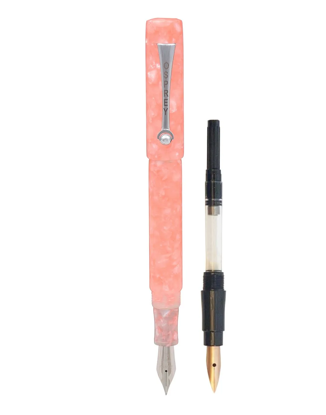 Rose Quartz Milano Fountain Pen with Standard and Flex Nib Options