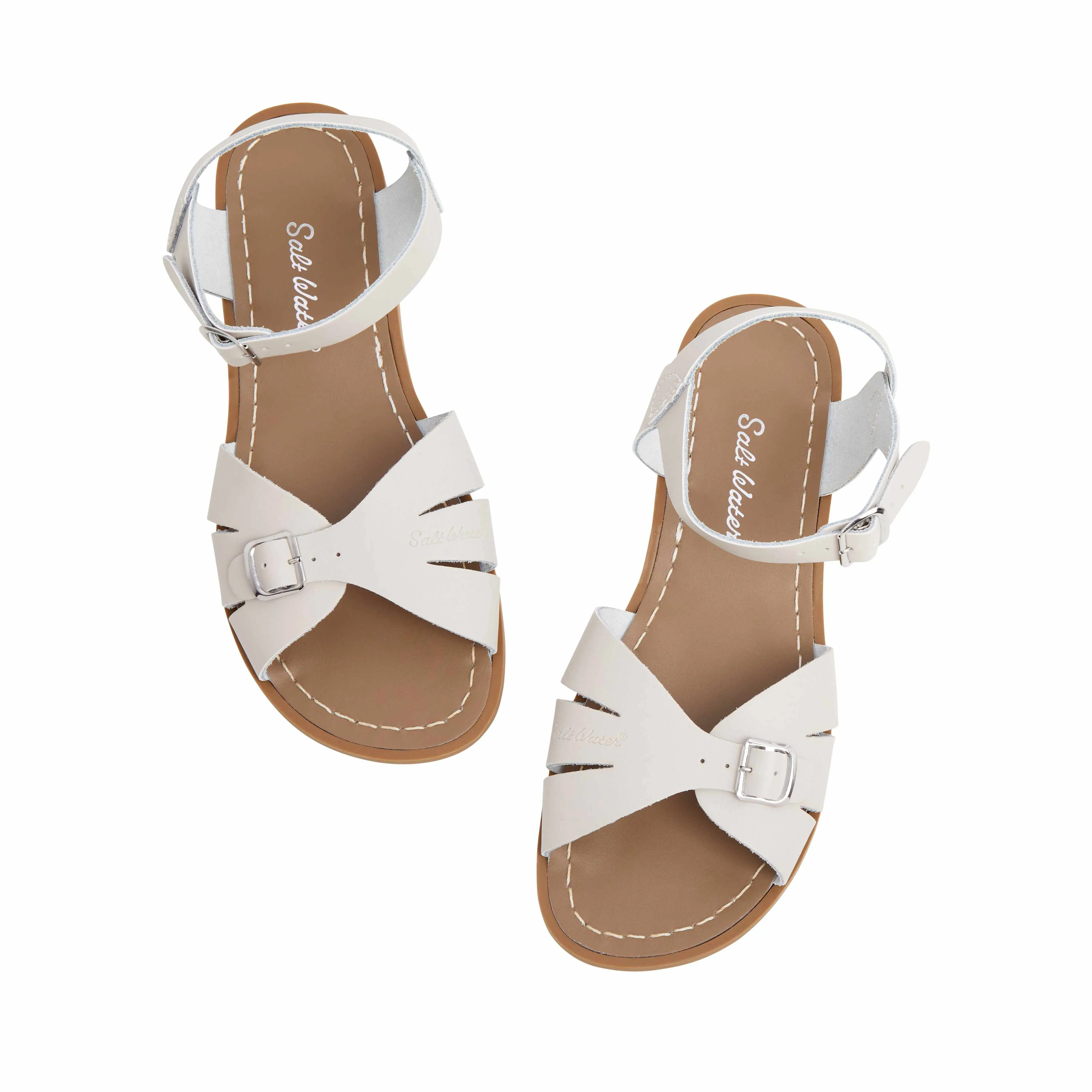 Saltwater Classic Sandals - Stone - Adult