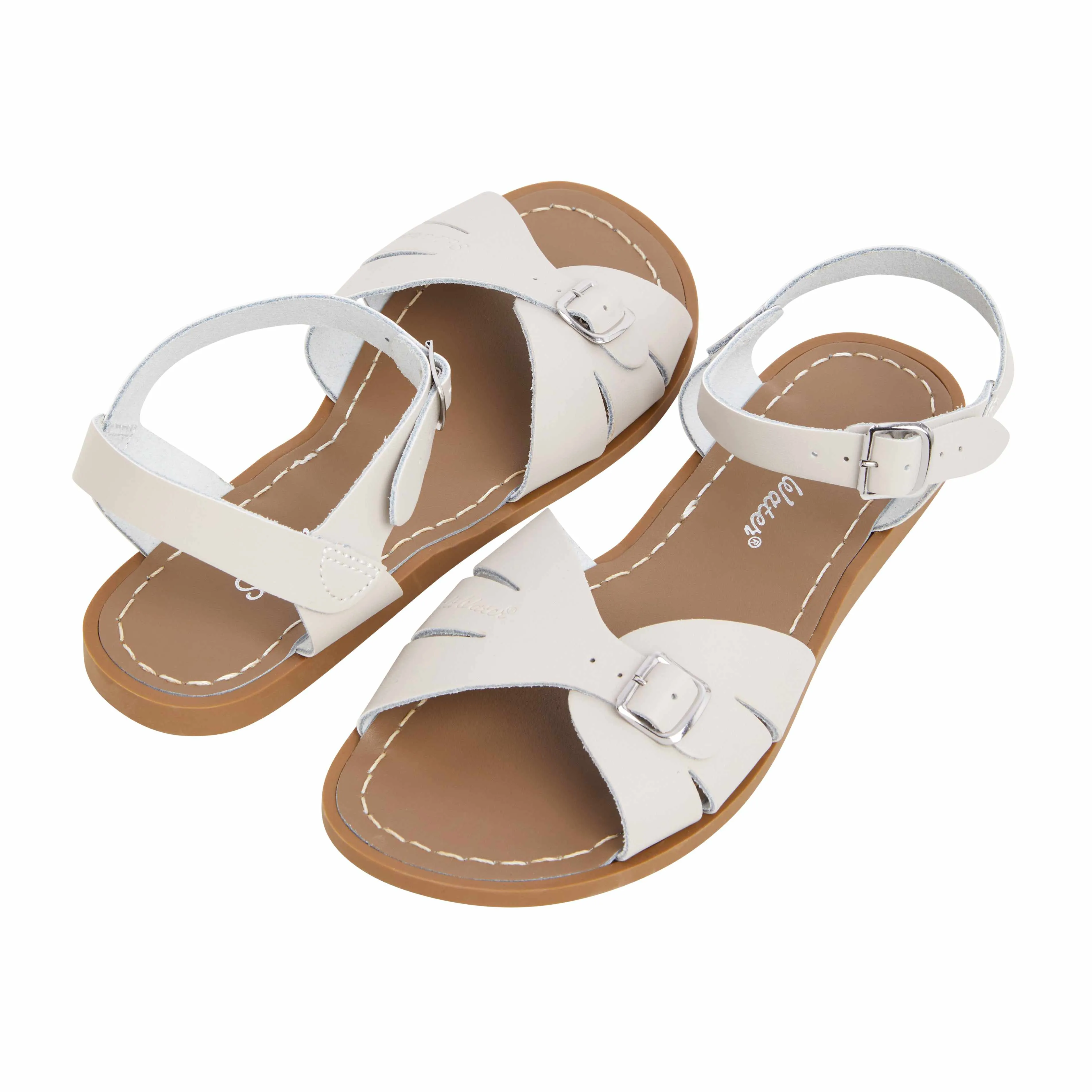 Saltwater Classic Sandals - Stone - Adult