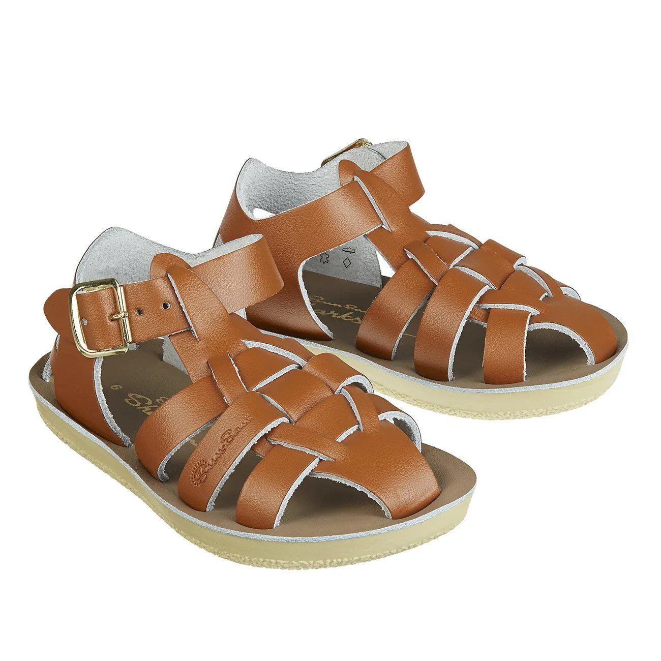 Saltwater Shark Sandals - Tan - Kids