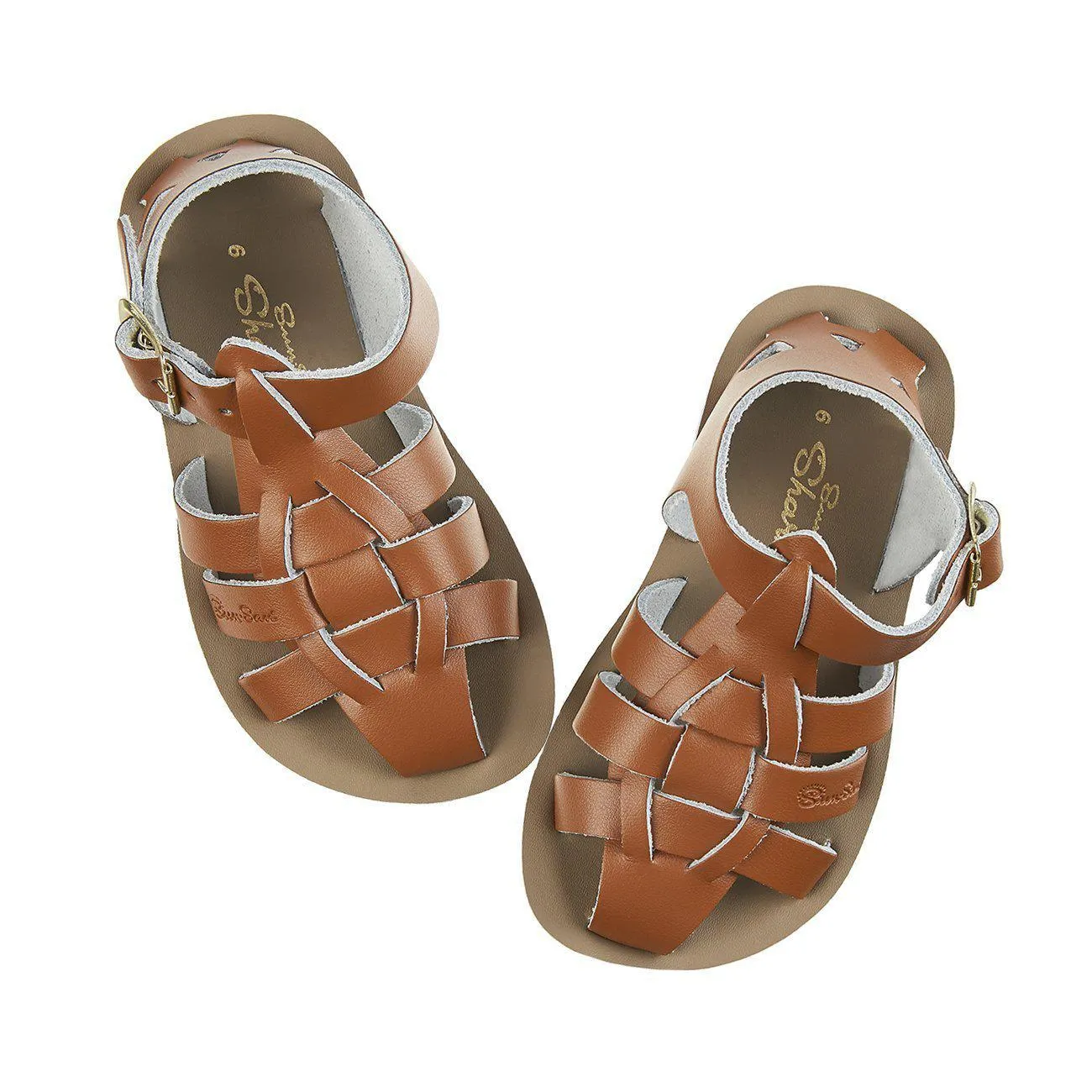 Saltwater Shark Sandals - Tan - Kids