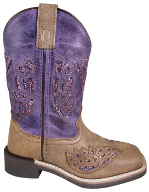 Smoky Mountain Kids - Trixie Leather Pull On Cowgirl Boots - Square Toe