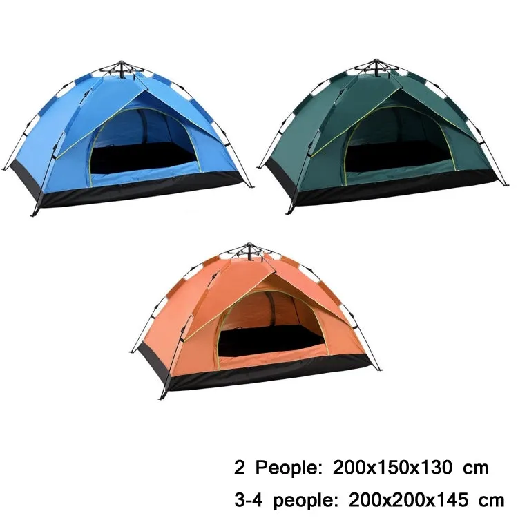 TC-014 Outdoor Beach Travel Camping Automatic Spring Multi-Person Tent For 3-4 People(Orange Mat)