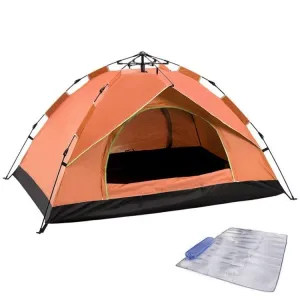 TC-014 Outdoor Beach Travel Camping Automatic Spring Multi-Person Tent For 3-4 People(Orange Mat)