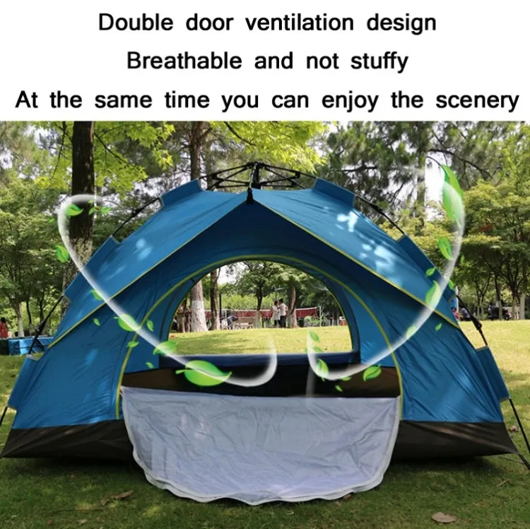 TC-014 Outdoor Beach Travel Camping Automatic Spring Multi-Person Tent For 3-4 People(Orange Mat)