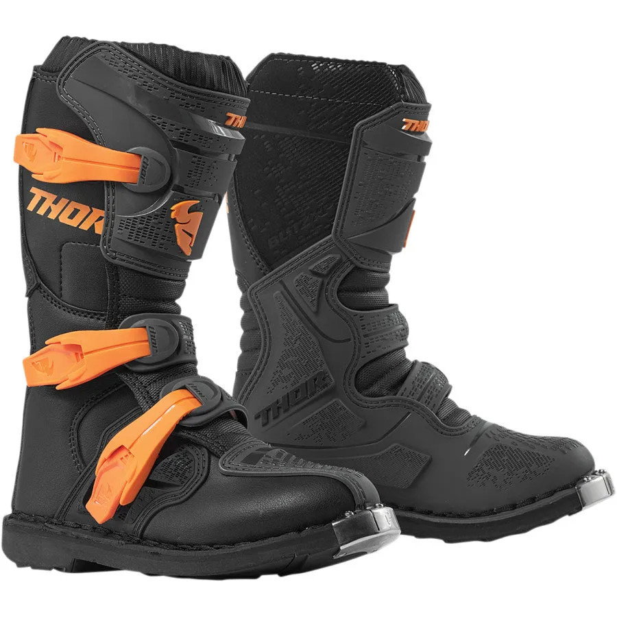 Thor Blitz XP Kids Youth Motocross Boots Charcoal Orange