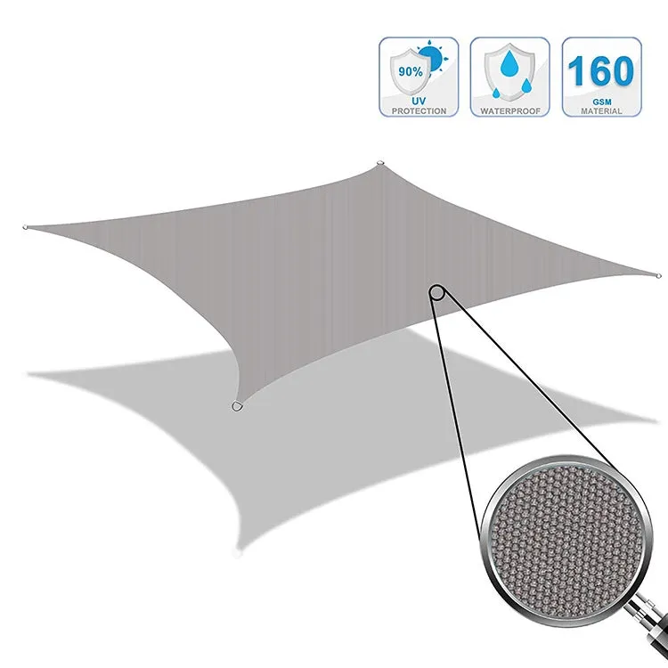 Triangle Outdoor Garden Sunshade Sail Waterproof Anti-UV Canopy, Size: 3m x 3m x 4.3m(Khaki)