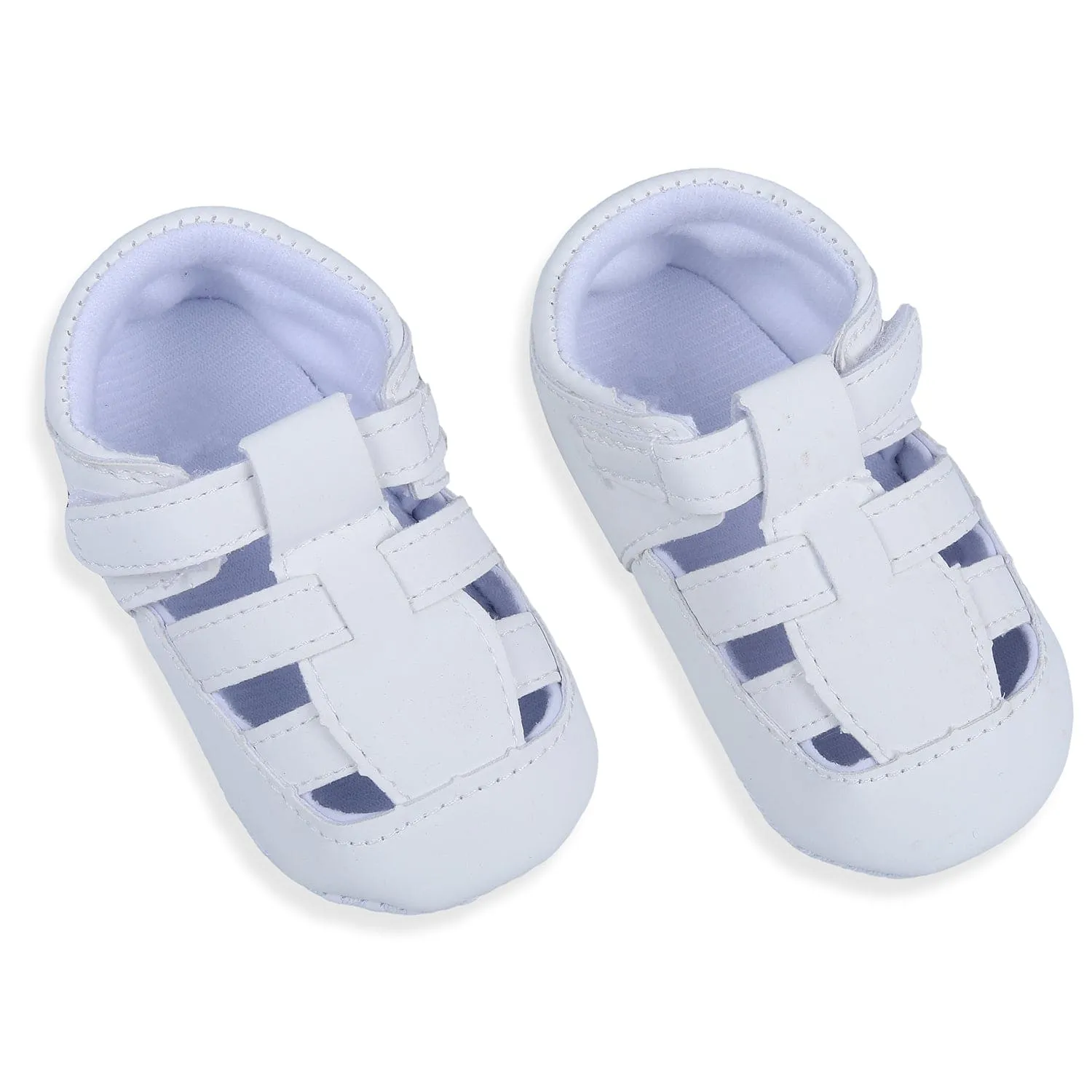 Velcro Hook-Loop Premium Anti-Slip Sandal Booties - White