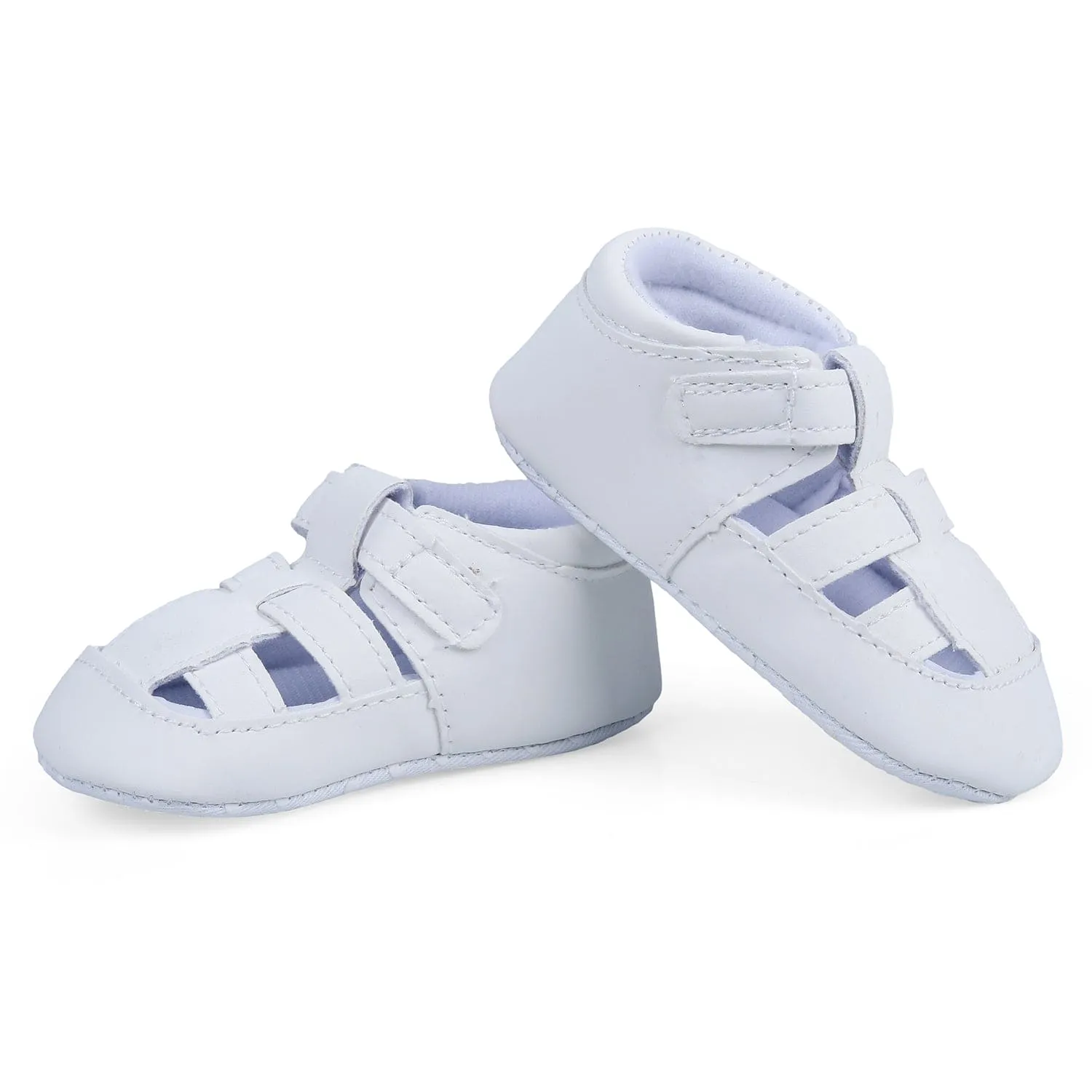 Velcro Hook-Loop Premium Anti-Slip Sandal Booties - White