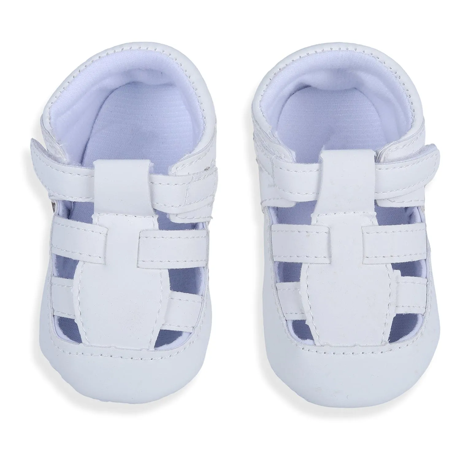 Velcro Hook-Loop Premium Anti-Slip Sandal Booties - White