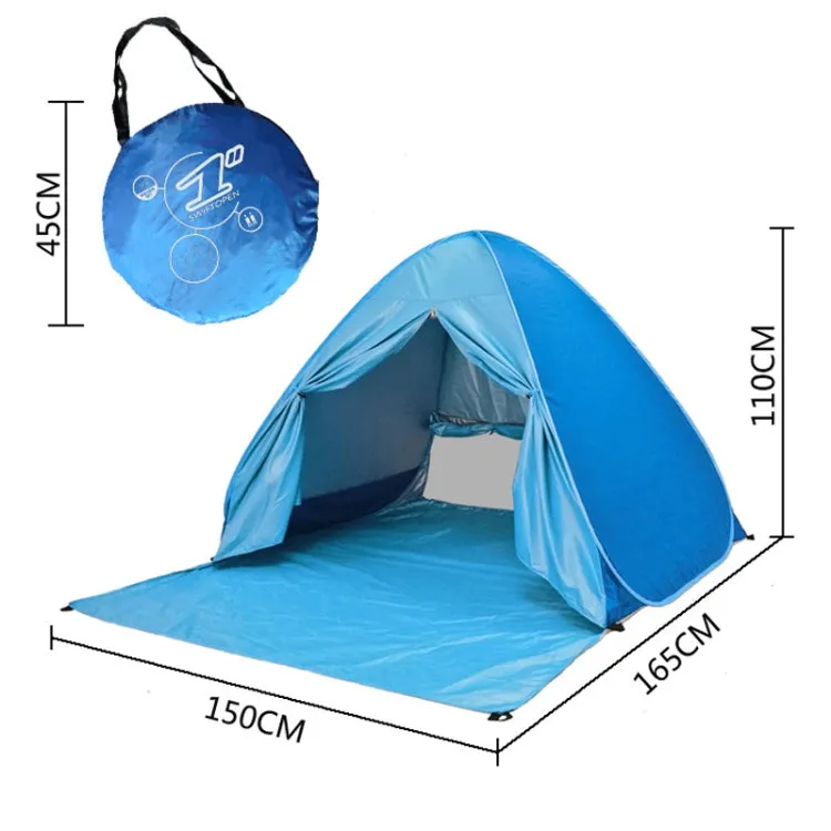 With Curtain Automatic Instant Pop Up Tent Potable Beach Tent, Size:  200x165x130cm(Pink)