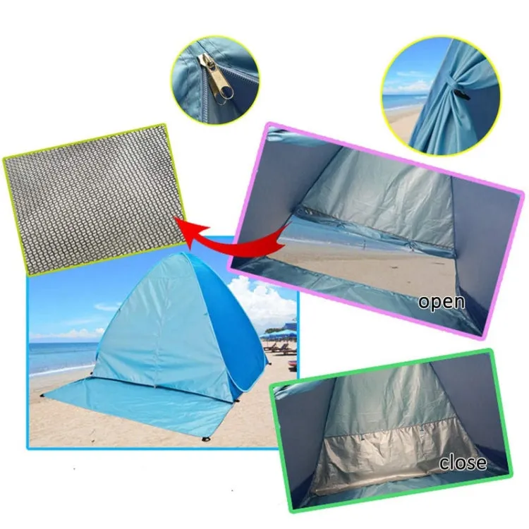 With Curtain Automatic Instant Pop Up Tent Potable Beach Tent, Size:  200x165x130cm(Pink)